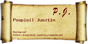 Pospisil Jusztin névjegykártya